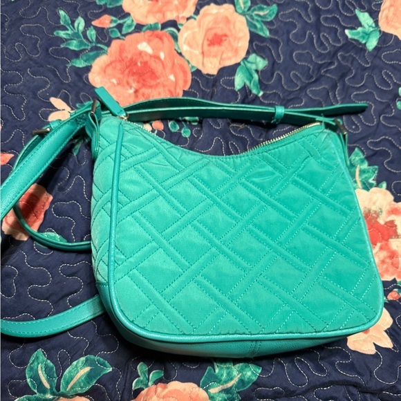 Vera Bradley Turquoise Quilted Crossbody Bag - Picture 1 of 7